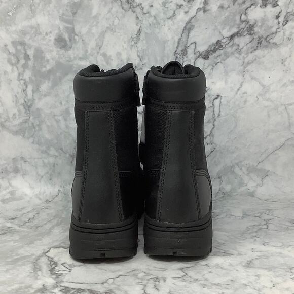 Original S.W.A.T Men 4 Black Leather Classic 9" Safety Work Boot Side Zip P23-31 - Picture 5 of 9